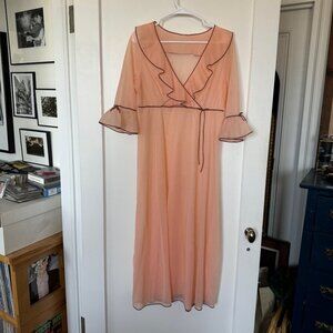 Vintage Peach Night Gown sz L